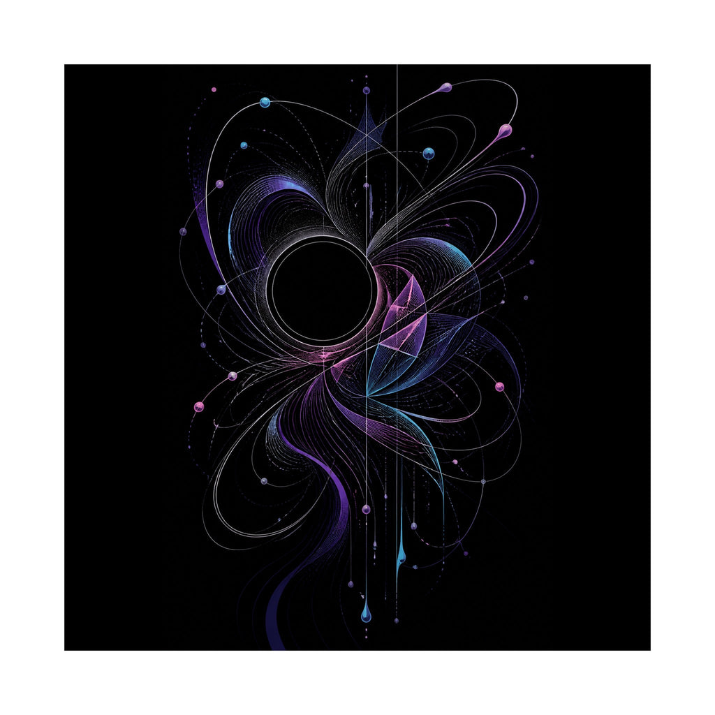 Quiet Orbit Bloom original KOSVYRE art print shown on a clean white display