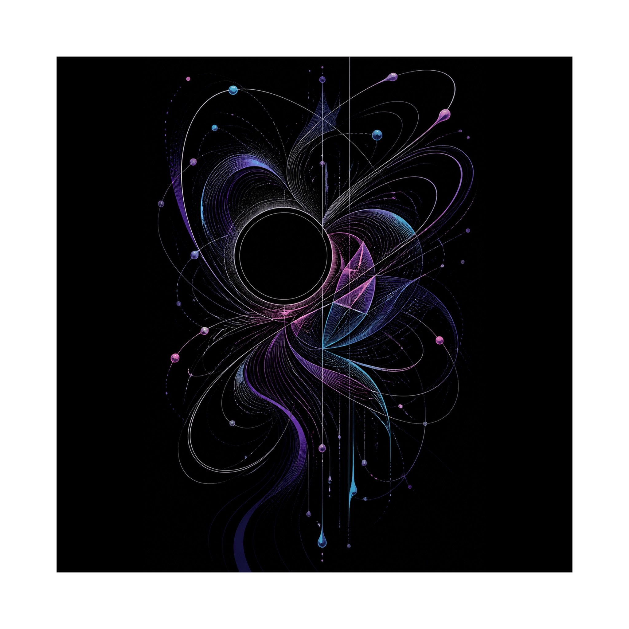 Quiet Orbit Bloom original KOSVYRE art print shown on a clean white display