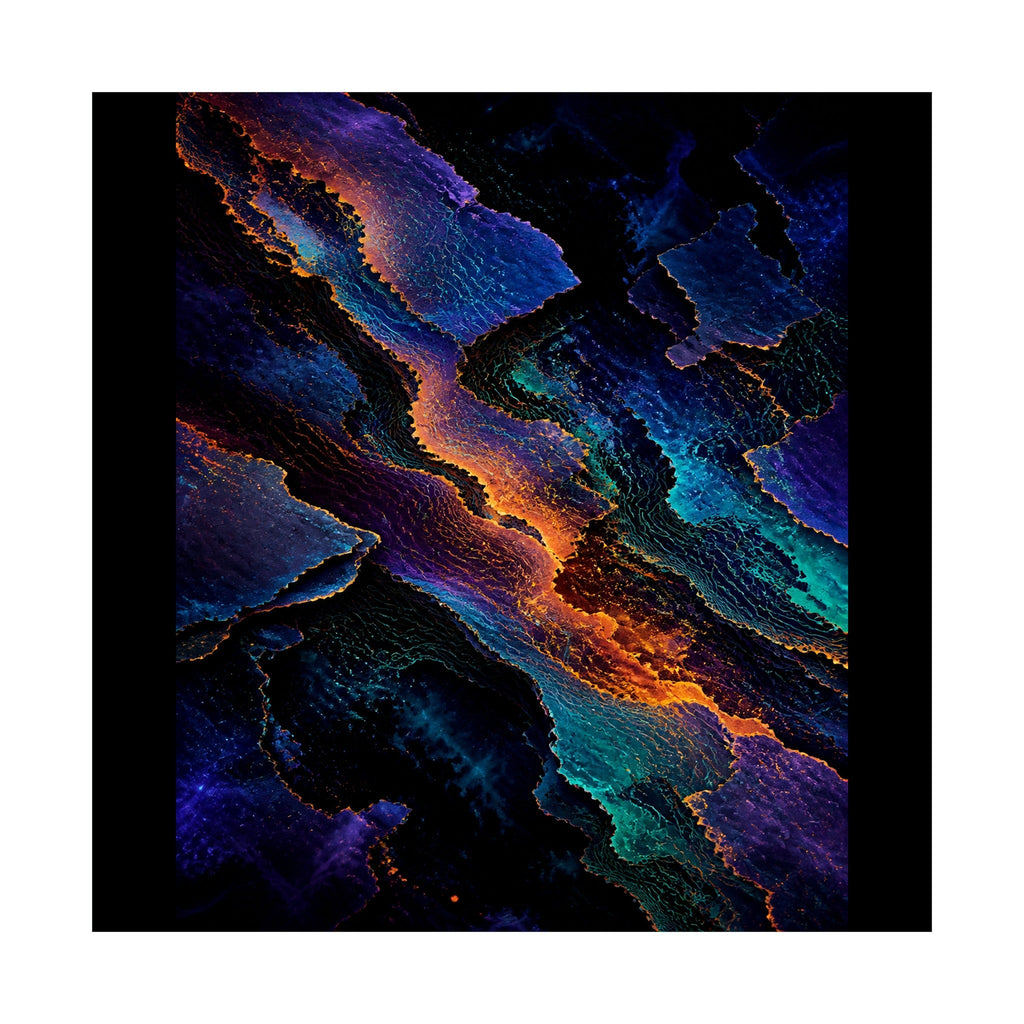 Radiant Cartographic Scar original KOSVYRE art print shown on a clean white display