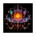 Saffron Void Observatory original KOSVYRE art print shown on a clean white display