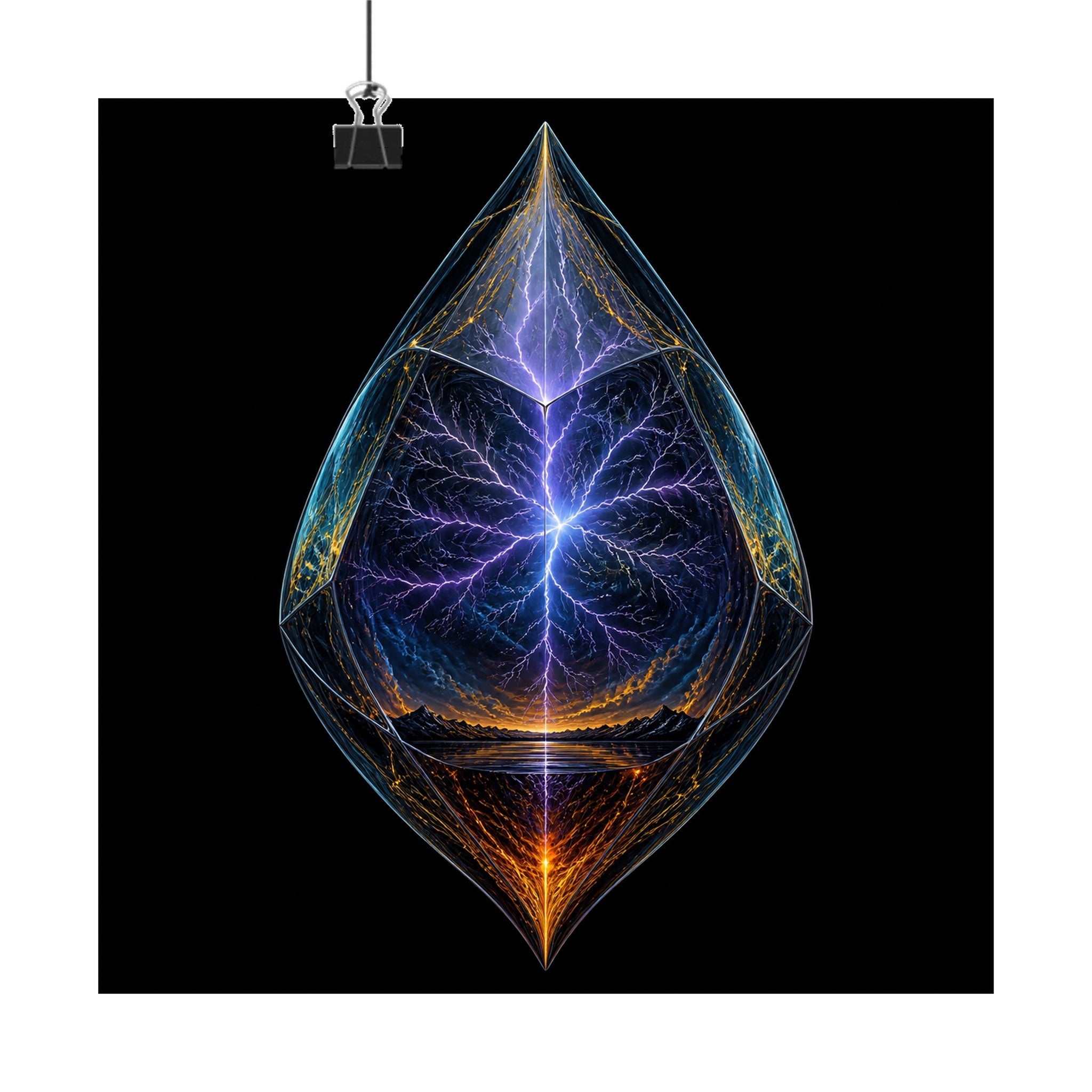 Storm Seed Relay original KOSVYRE art print displayed with binder clips