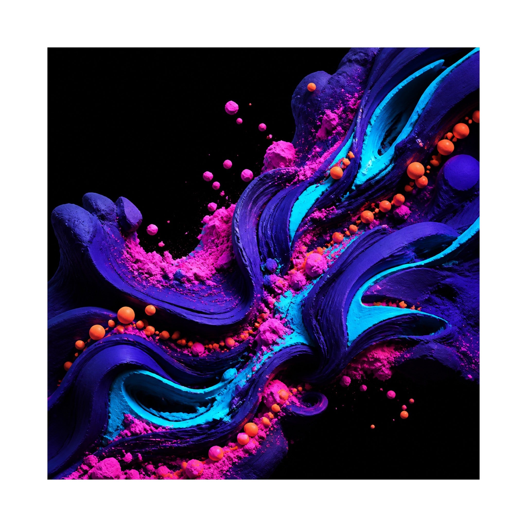 Ultraviolet Clay Signal original KOSVYRE art print shown on a clean white display