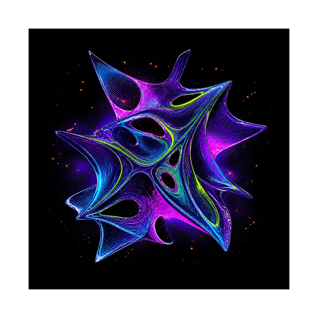 Ultraviolet Fauna original KOSVYRE art print shown on a clean white display