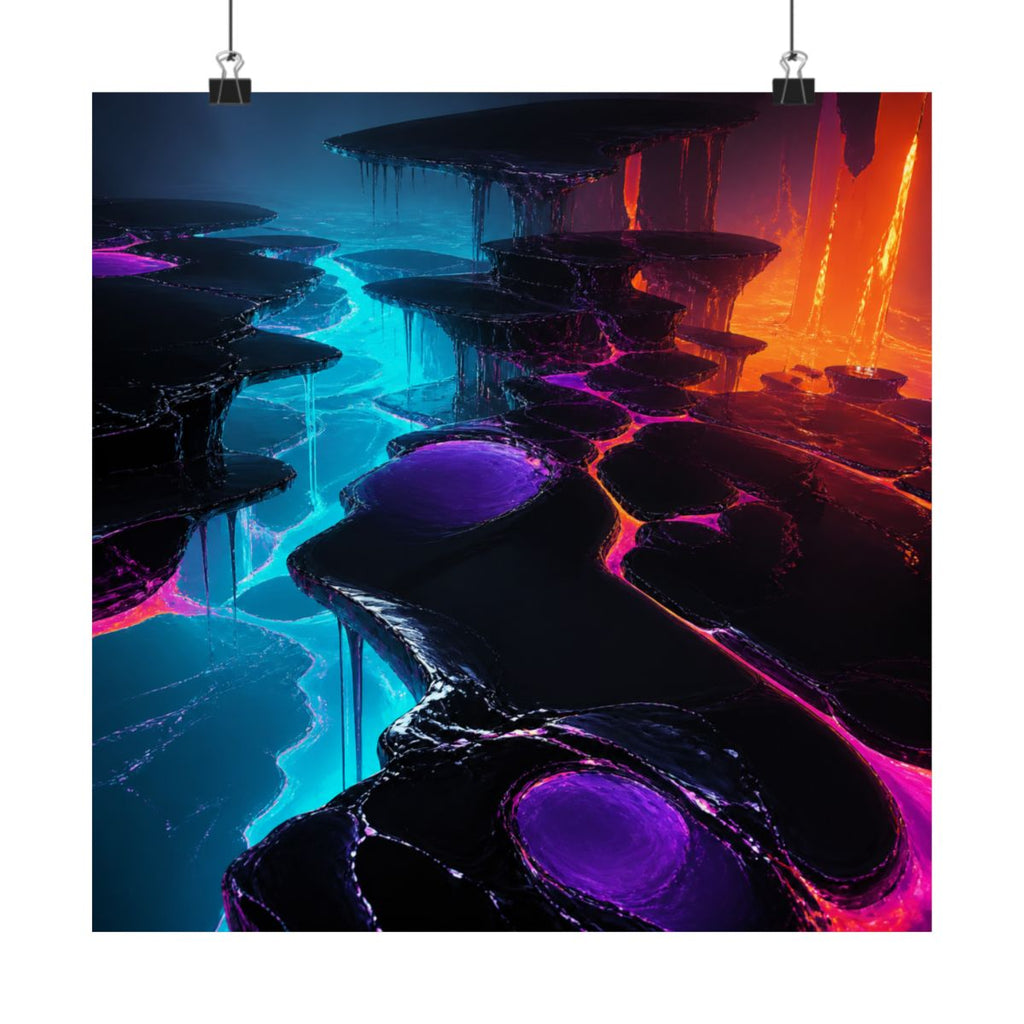 Lacquer Rift Garden KOSVYRE art print product mockup, alternate front view