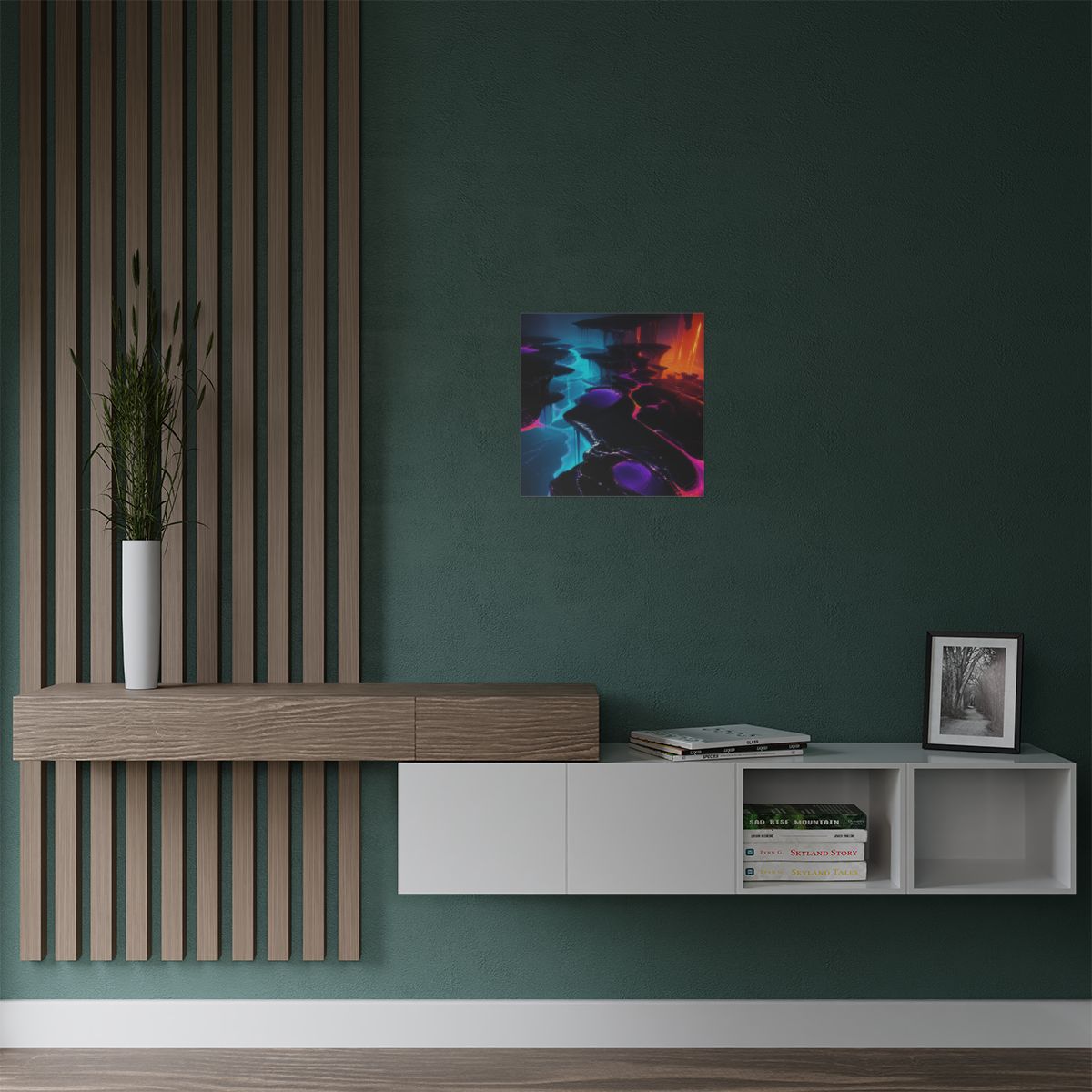 Lacquer Rift Garden KOSVYRE art print product mockup, alternate view