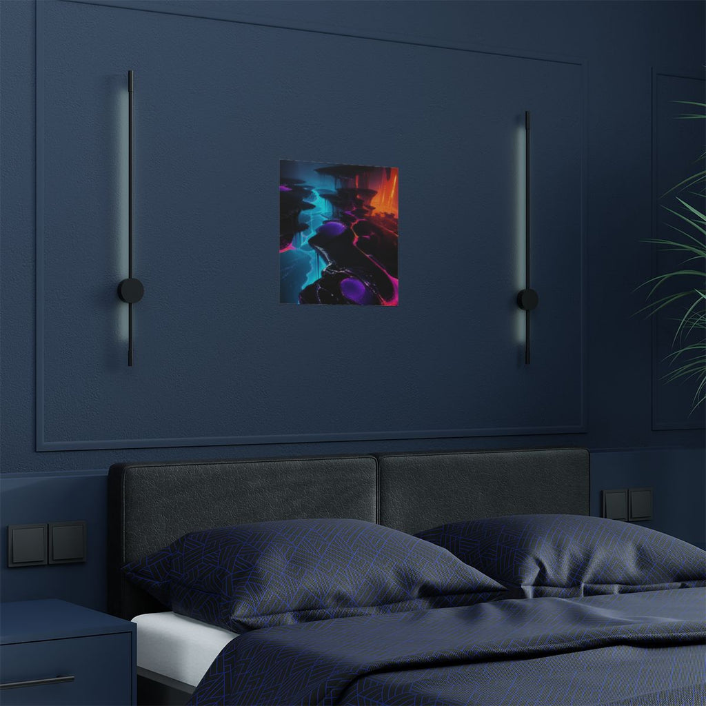 Lacquer Rift Garden KOSVYRE art print product mockup, detail view