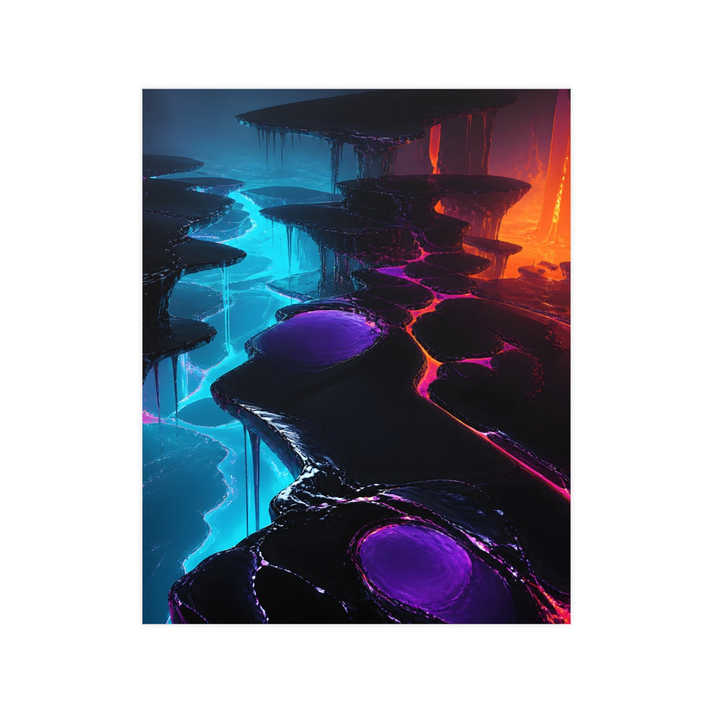 Lacquer Rift Garden KOSVYRE poster product mockup, front view