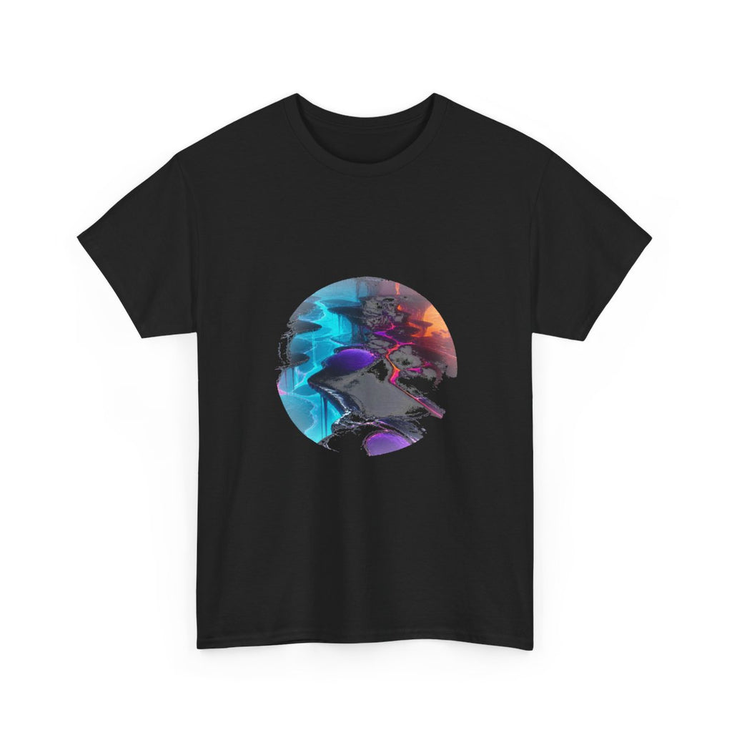 Lacquer Rift Garden KOSVYRE graphic tee product mockup, alternate front view