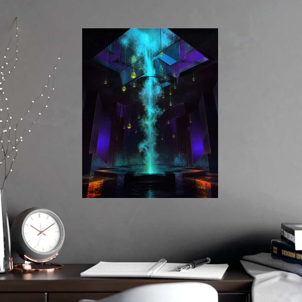 Lacuna Weather KOSVYRE poster product mockup, alternate view