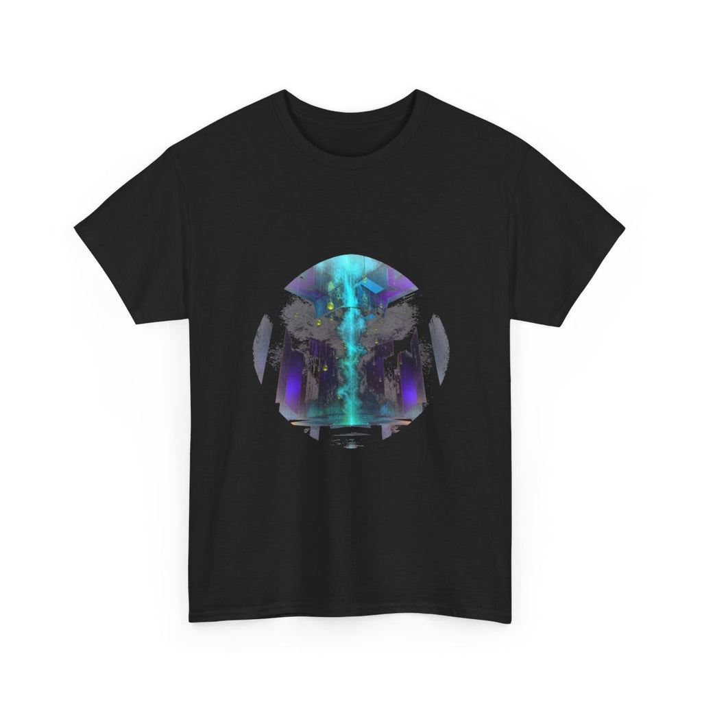 Lacuna Weather KOSVYRE graphic tee product mockup, alternate front view