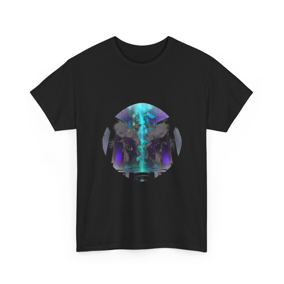 Lacuna Weather KOSVYRE graphic tee product mockup, alternate front view