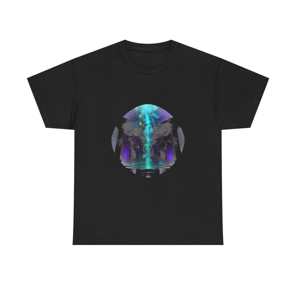 Lacuna Weather KOSVYRE graphic tee product mockup, front view