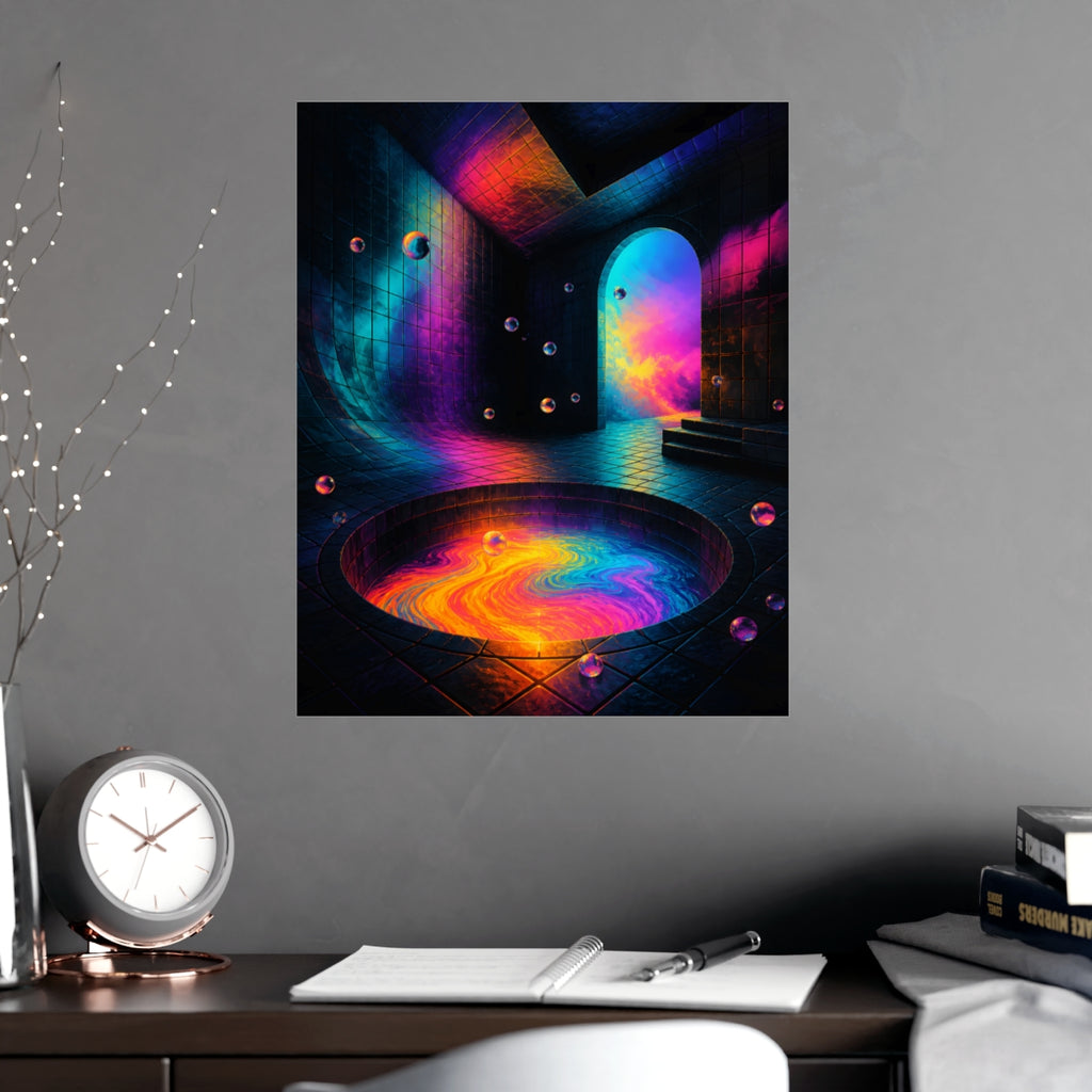 Liminal Colorwell KOSVYRE poster product mockup, alternate view