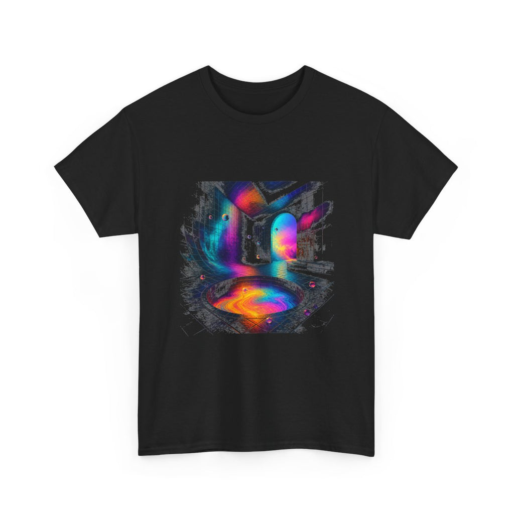 Liminal Colorwell KOSVYRE graphic tee product mockup, alternate front view
