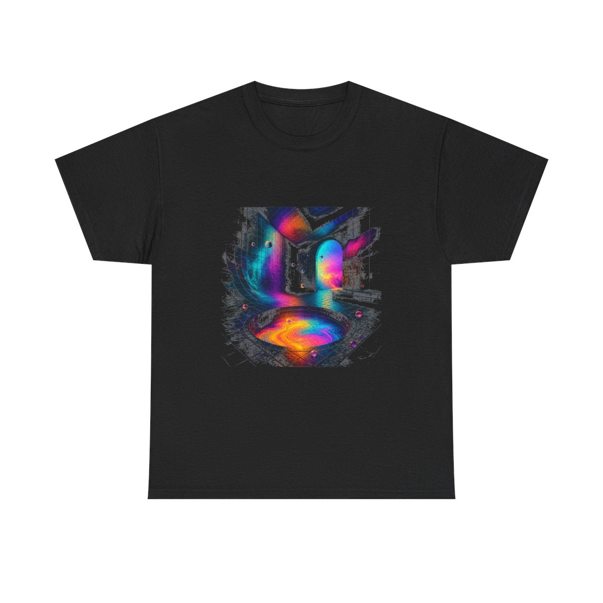 Liminal Colorwell KOSVYRE graphic tee product mockup, front view
