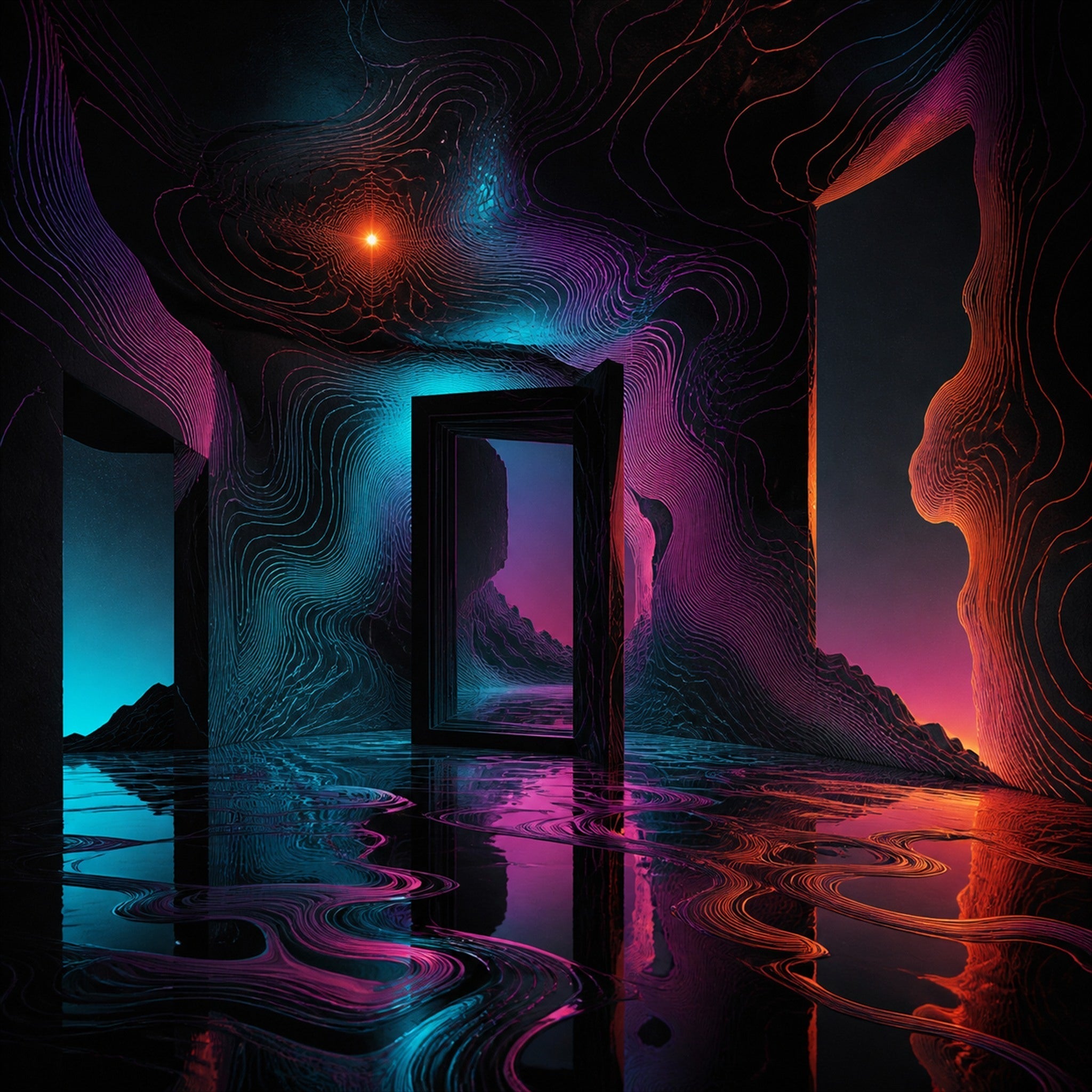 Close-up of the original KOSVYRE artwork Liminal Heatmap