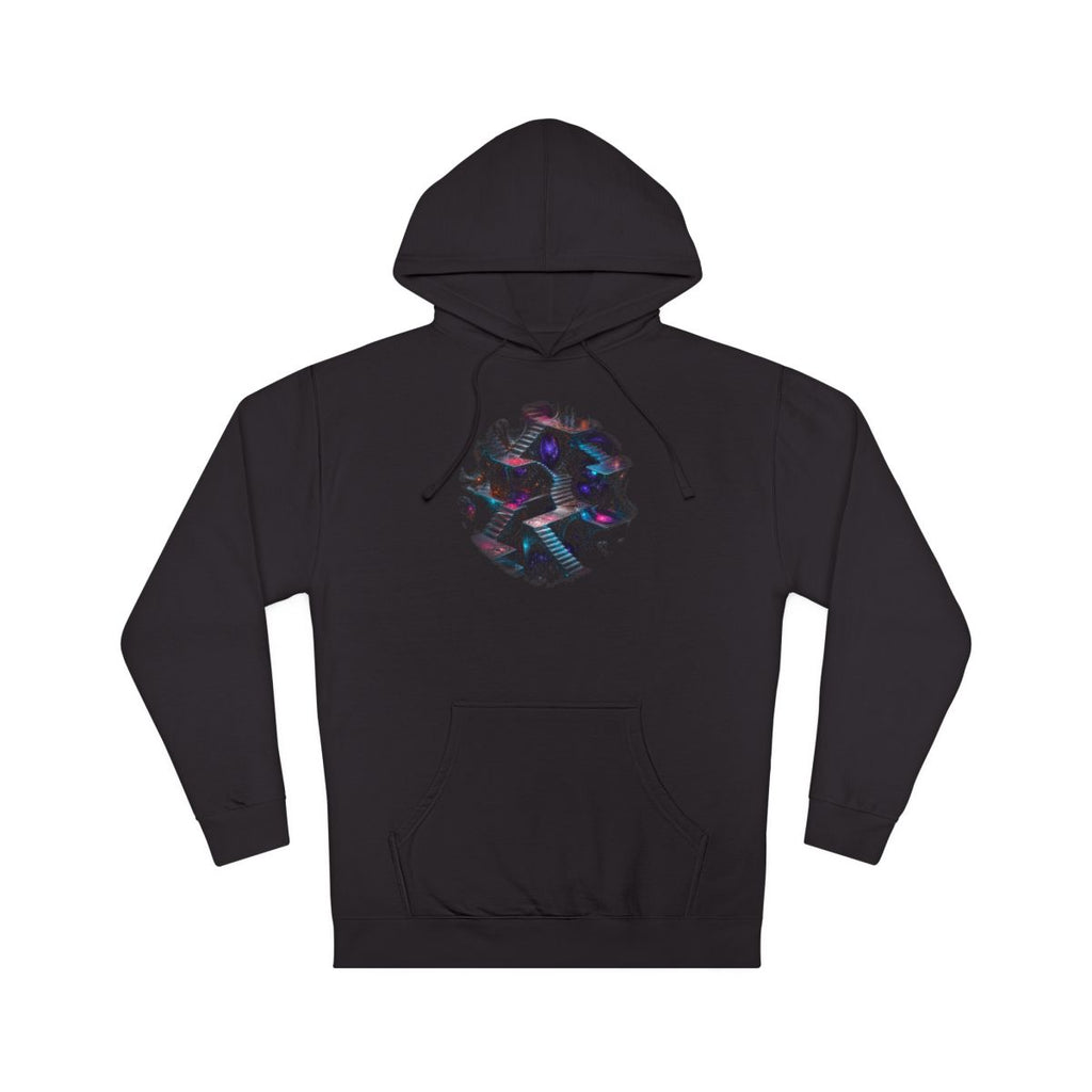 Liminal Mercury Stair KOSVYRE hoodie product mockup, front view