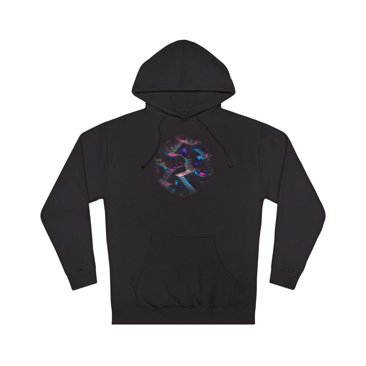 Liminal Mercury Stair KOSVYRE hoodie product mockup, front view