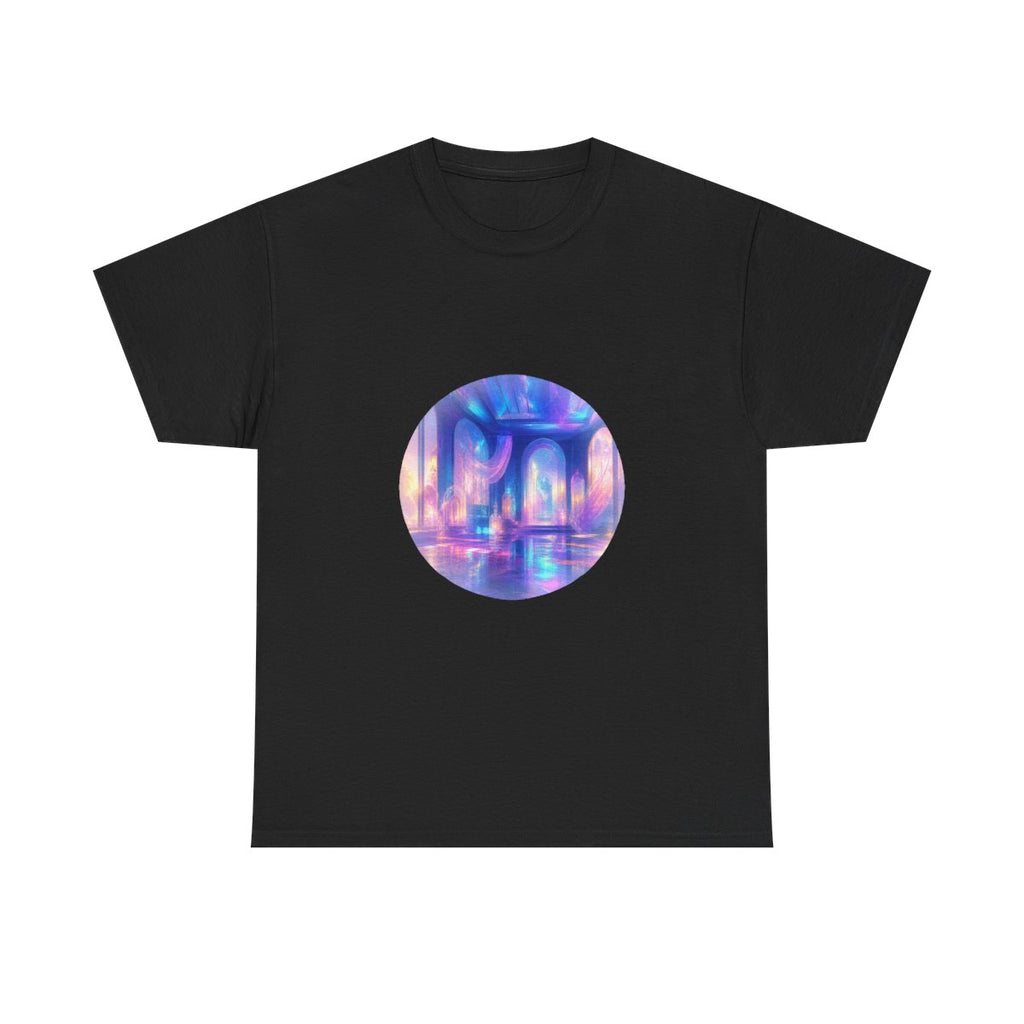 Liminal Sunroom Choir KOSVYRE graphic tee product mockup, front view