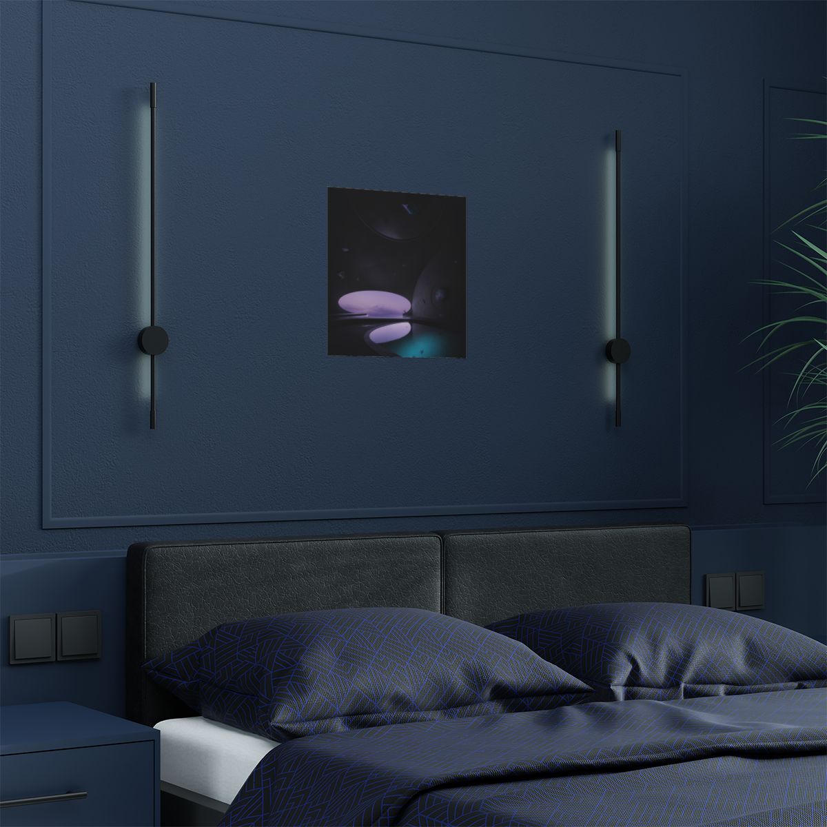 Liminal Velvet Observatory KOSVYRE art print product mockup, detail view