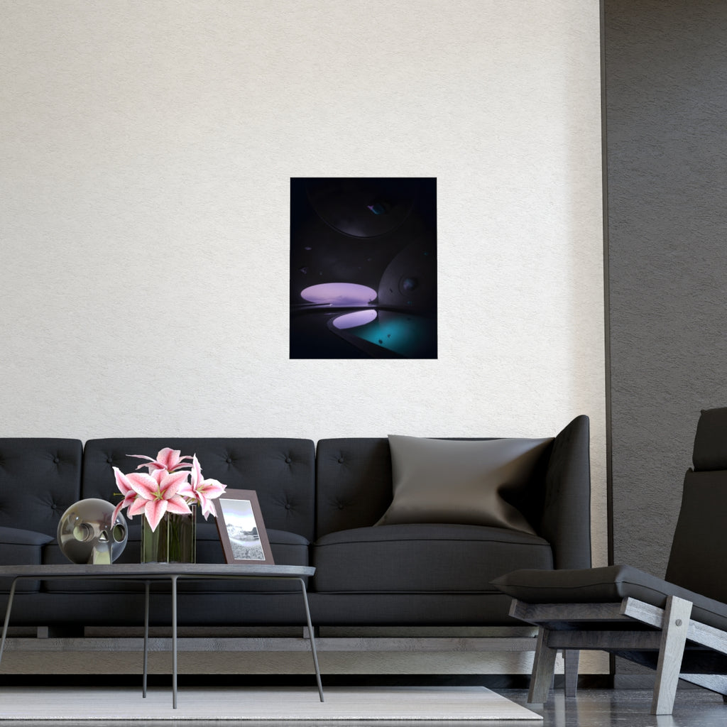 Liminal Velvet Observatory KOSVYRE poster product mockup, detail view