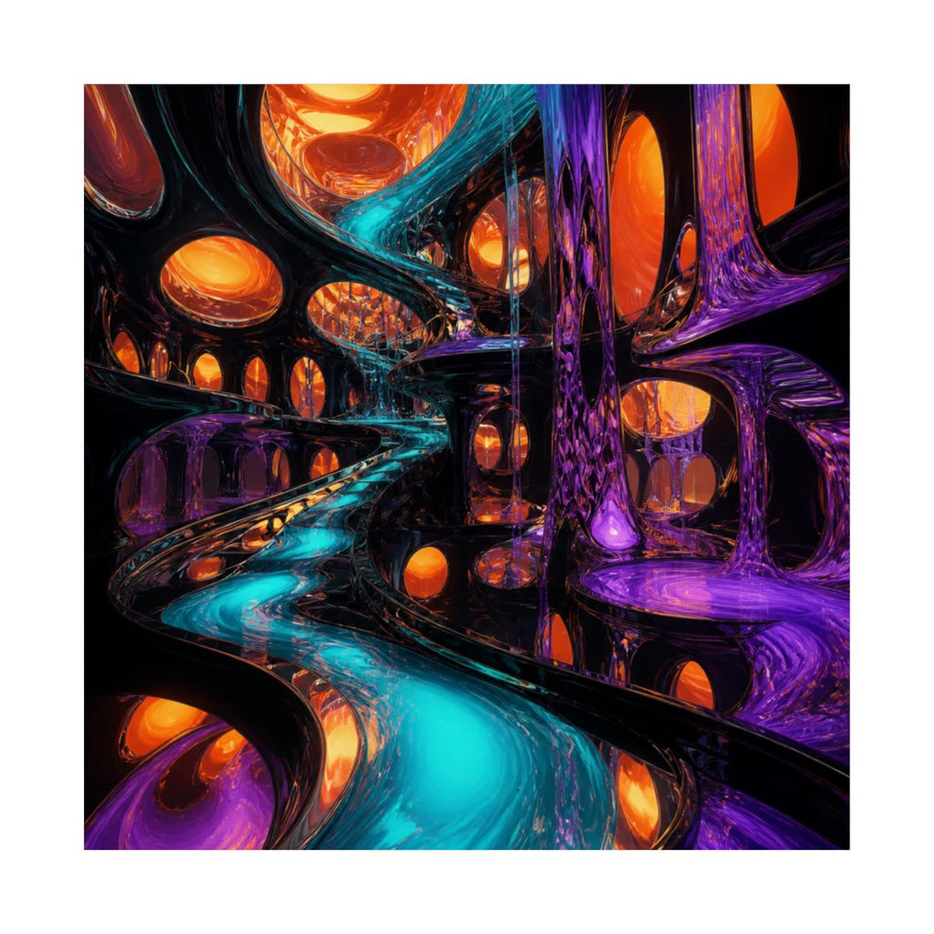 Liquid Transit Atrium KOSVYRE art print product mockup, front view