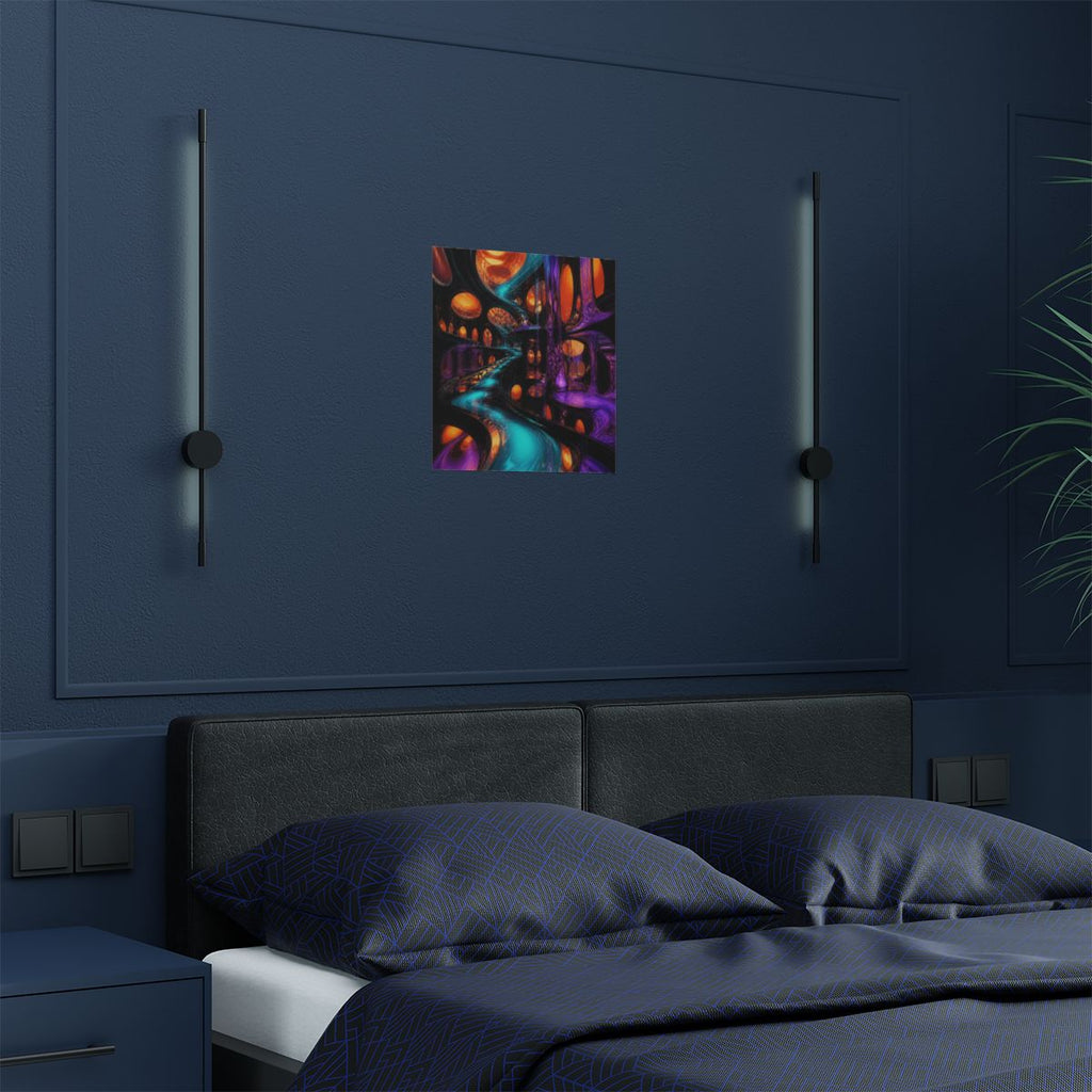 Liquid Transit Atrium KOSVYRE art print product mockup, detail view