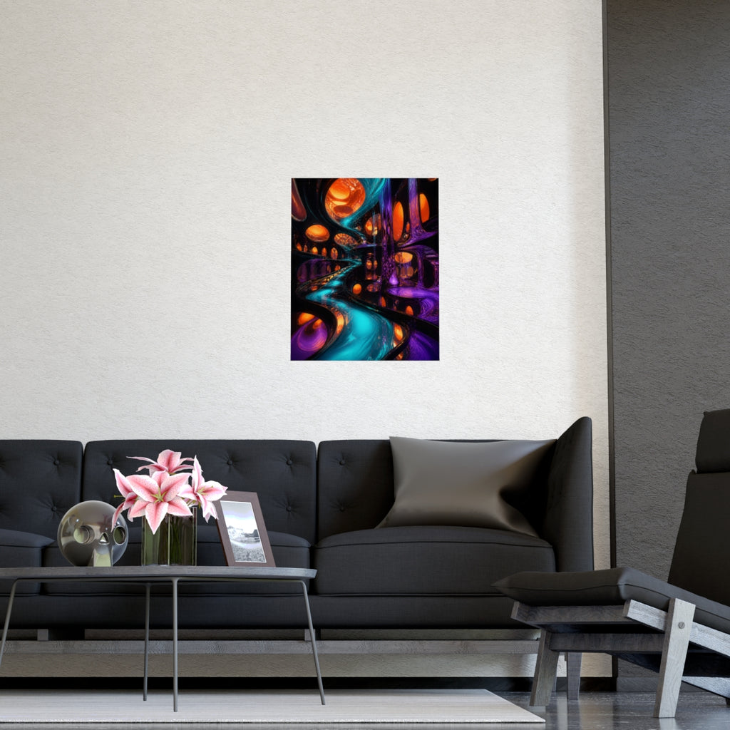 Liquid Transit Atrium KOSVYRE poster product mockup, detail view