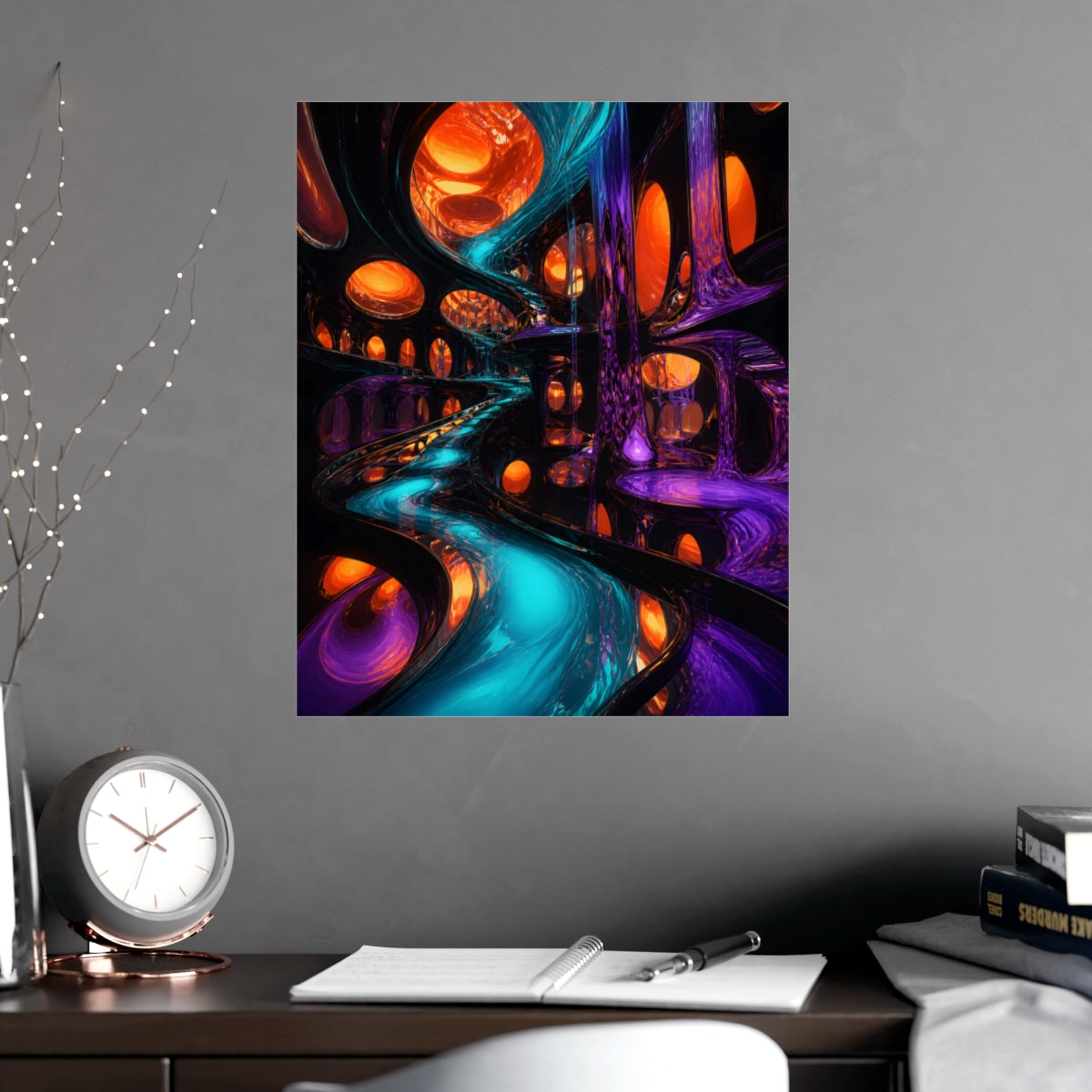 Liquid Transit Atrium KOSVYRE poster product mockup, alternate view