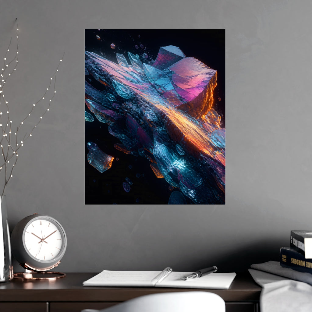 Lumen Quarry Drift KOSVYRE poster product mockup, alternate view