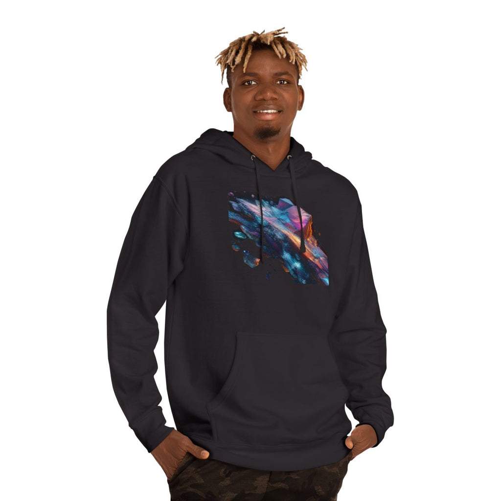 Lumen Quarry Drift KOSVYRE hoodie product mockup, person 2 front view
