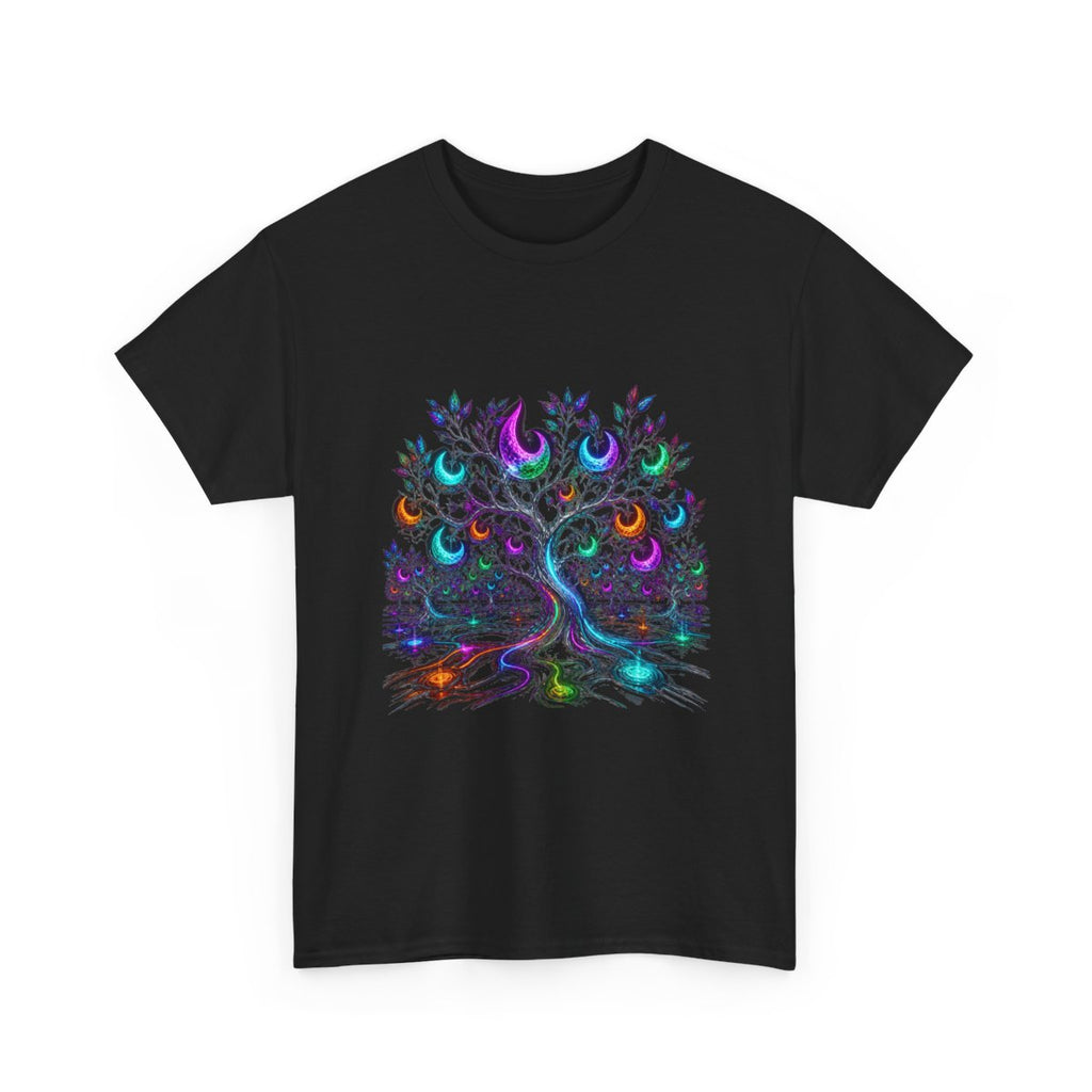 Lunar Circuit Orchard KOSVYRE graphic tee product mockup, alternate front view