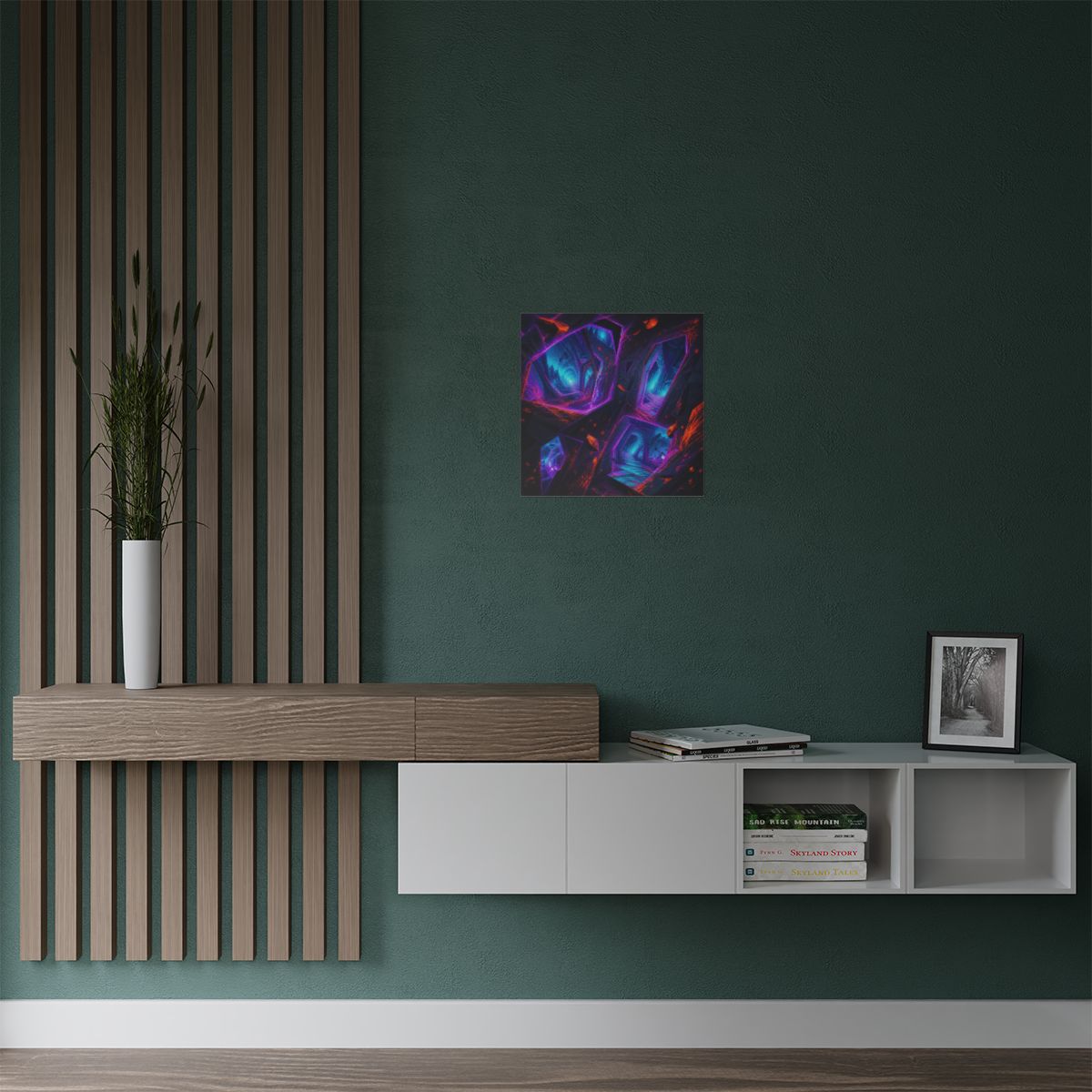 Magenta Rift Transit KOSVYRE art print product mockup, alternate view