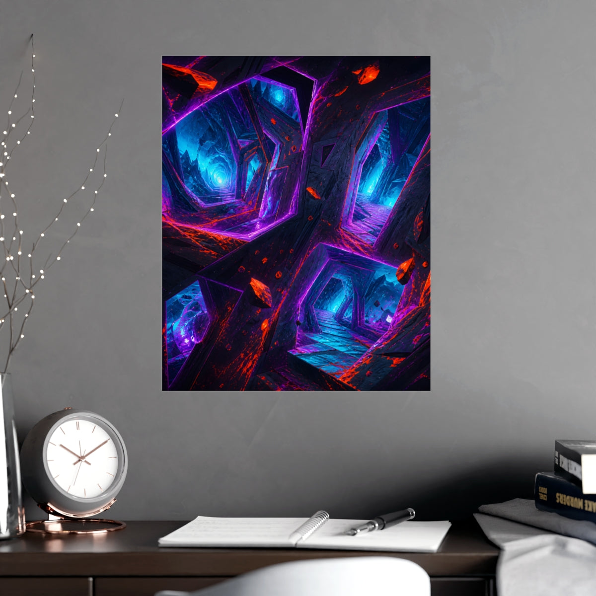 Magenta Rift Transit KOSVYRE poster product mockup, alternate view