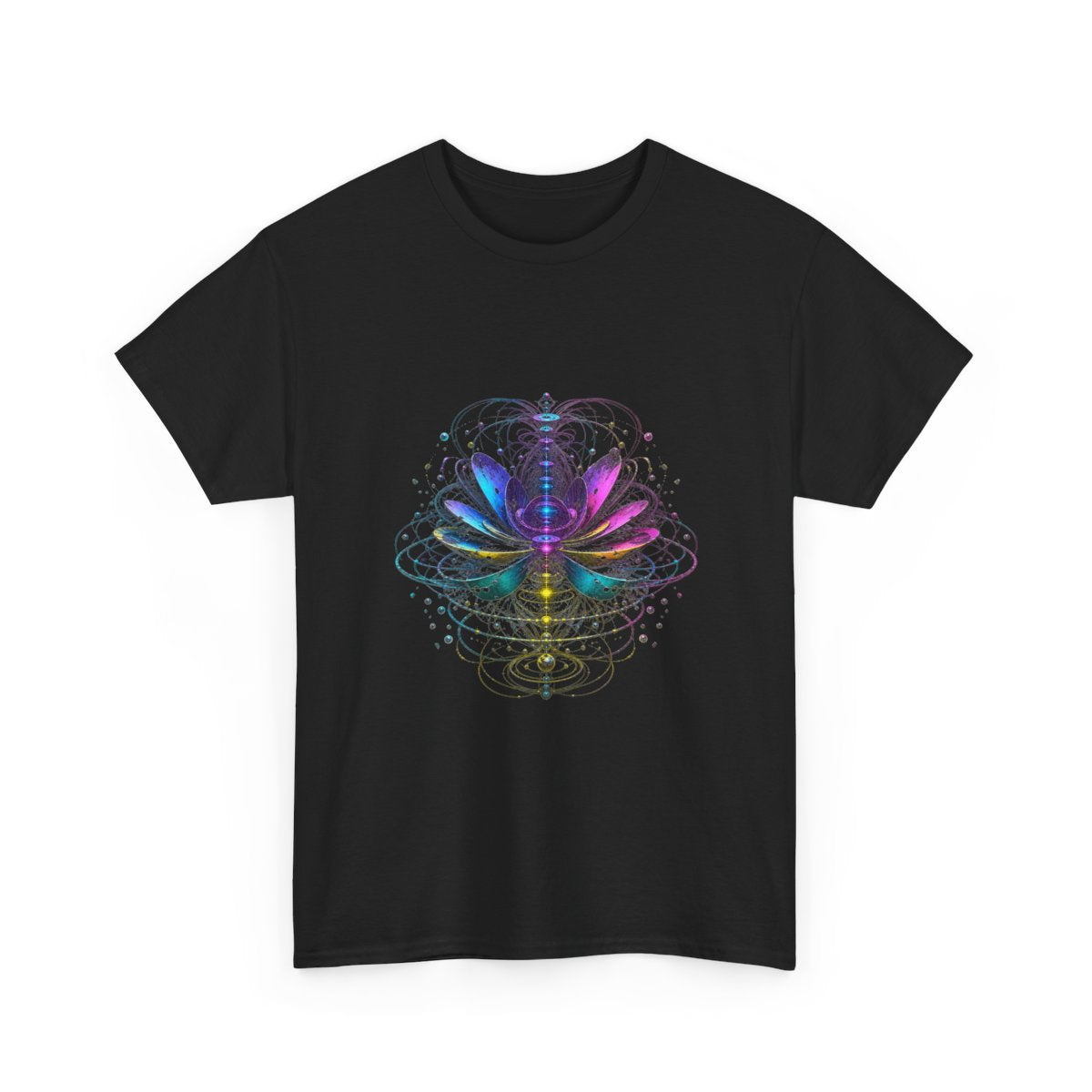 Magnetic Bloom Atlas KOSVYRE graphic tee product mockup, alternate front view
