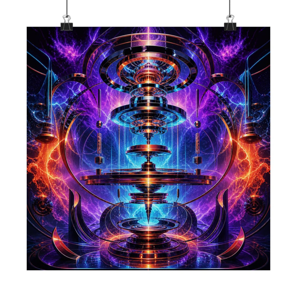 Magnetic Weather Engine KOSVYRE art print product mockup, alternate front view