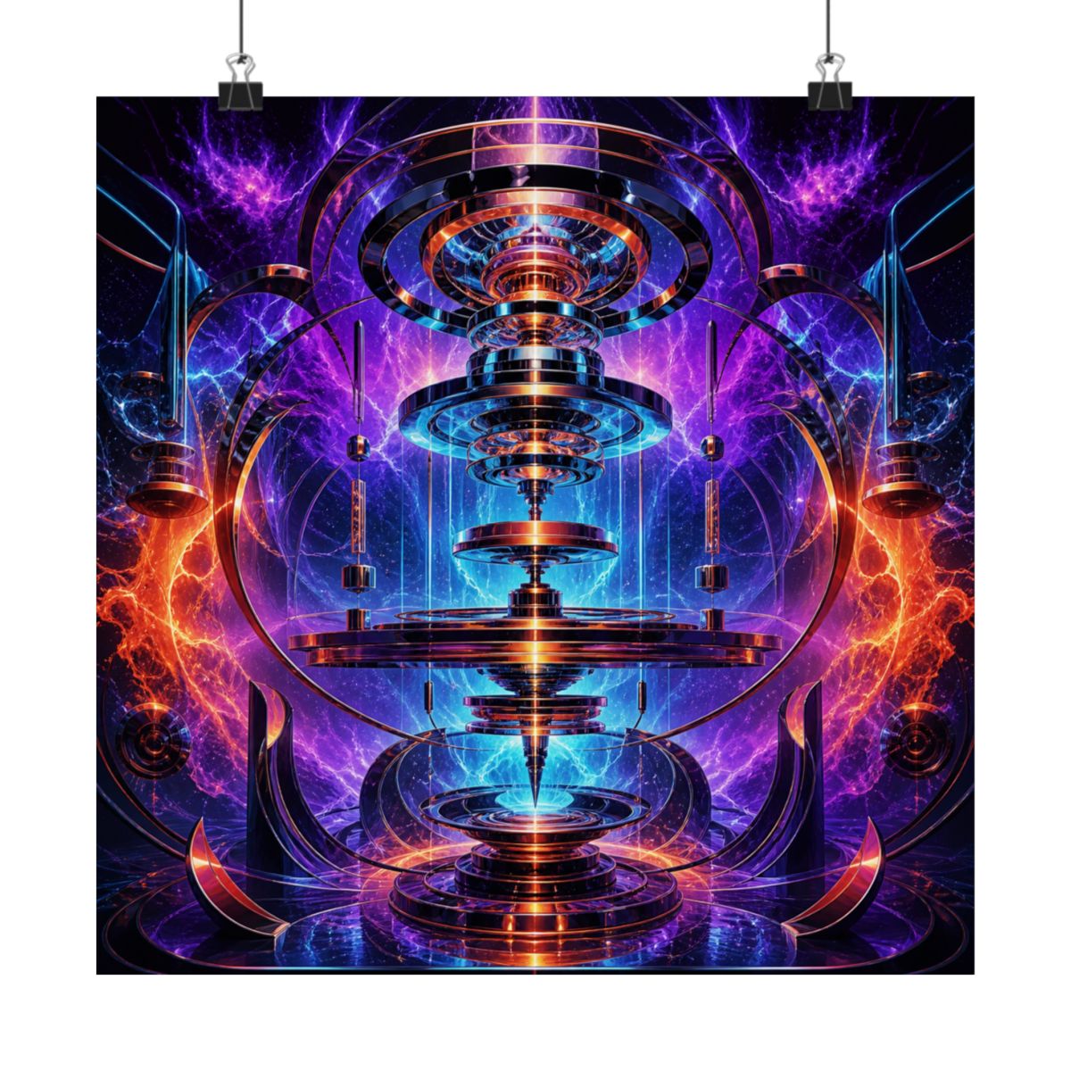 Magnetic Weather Engine KOSVYRE art print product mockup, alternate front view