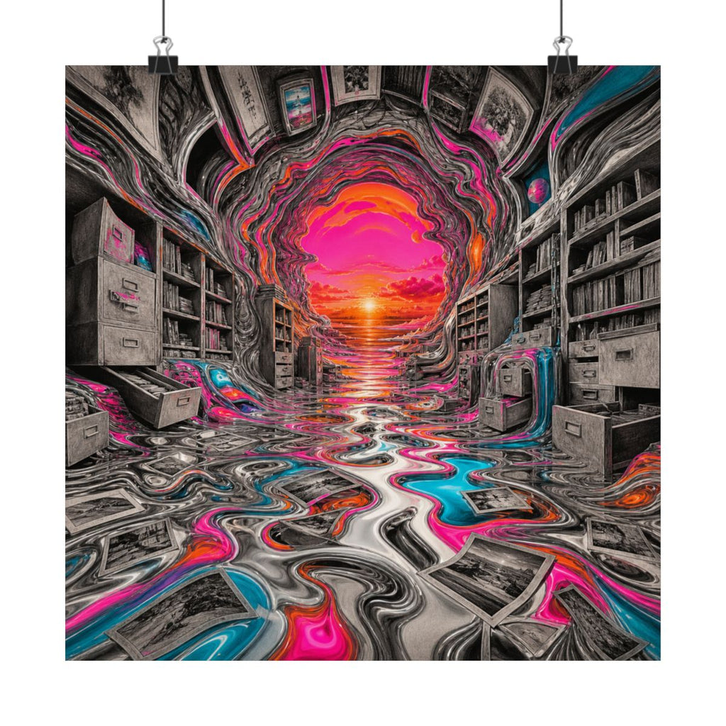 Melted Archive KOSVYRE art print product mockup, alternate front view