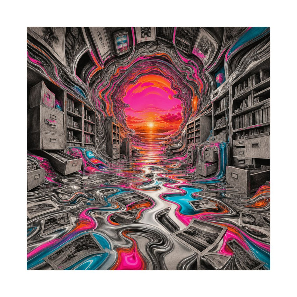 Melted Archive KOSVYRE art print product mockup, front view