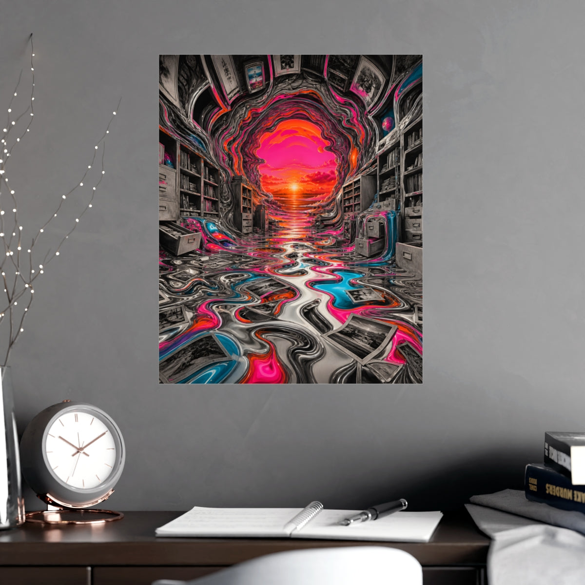 Melted Archive KOSVYRE poster product mockup, alternate view