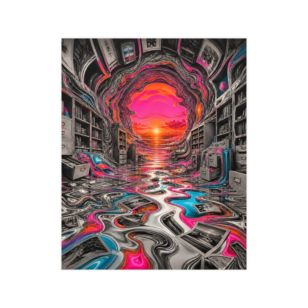 Melted Archive KOSVYRE poster product mockup, front view
