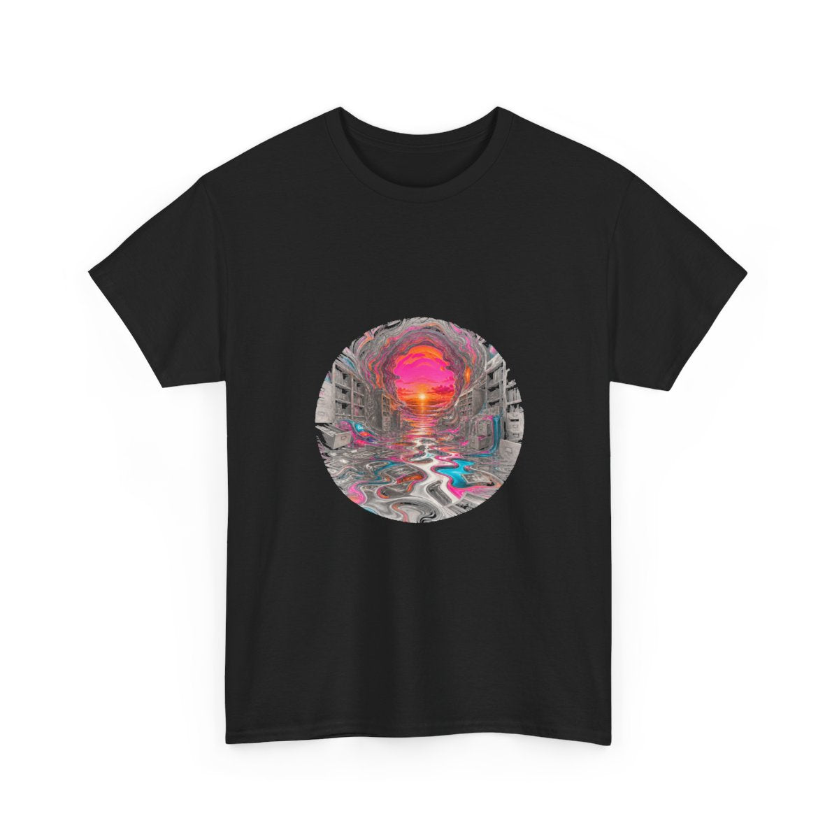 Melted Archive KOSVYRE graphic tee product mockup, alternate front view