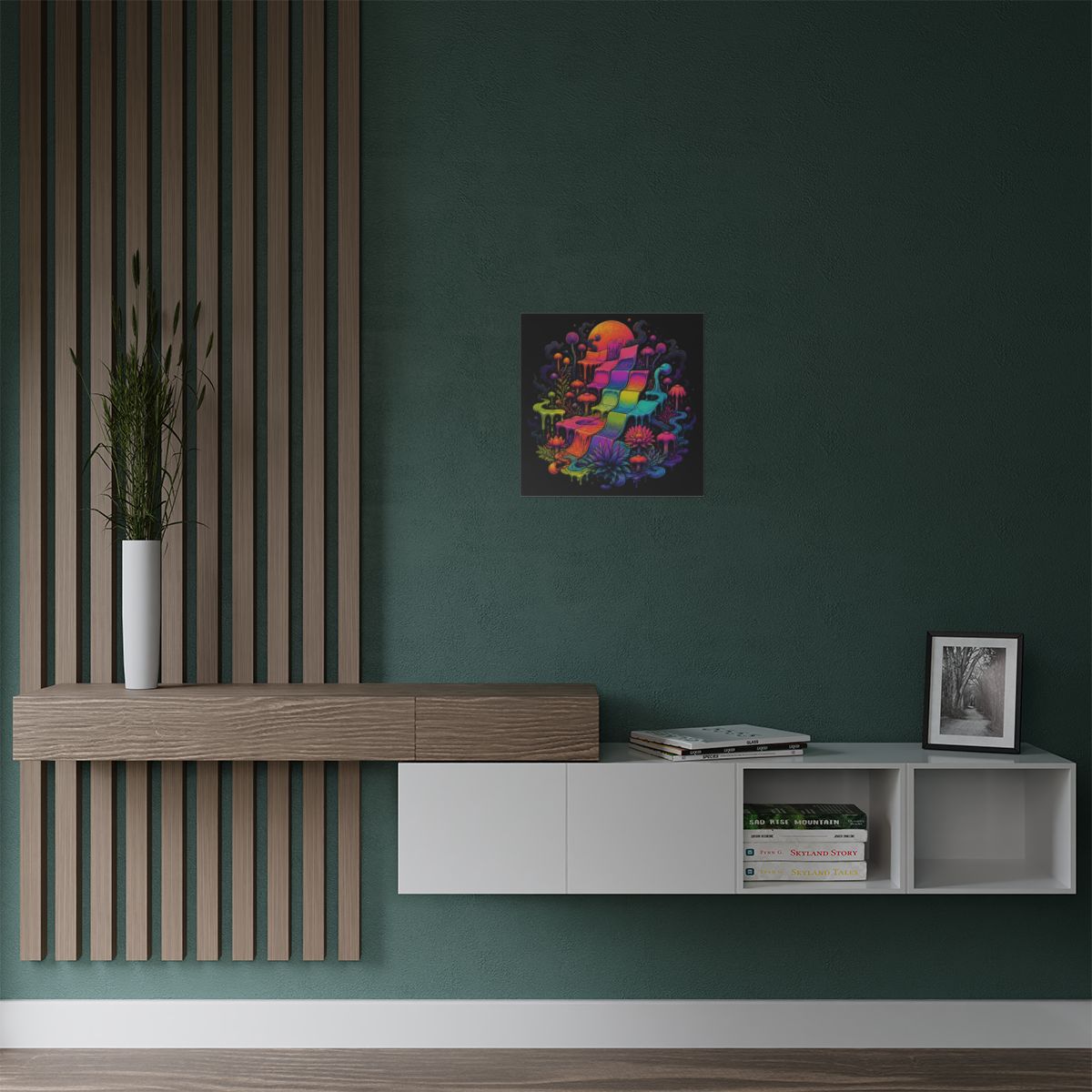 Melted Calendar Garden KOSVYRE art print product mockup, alternate view