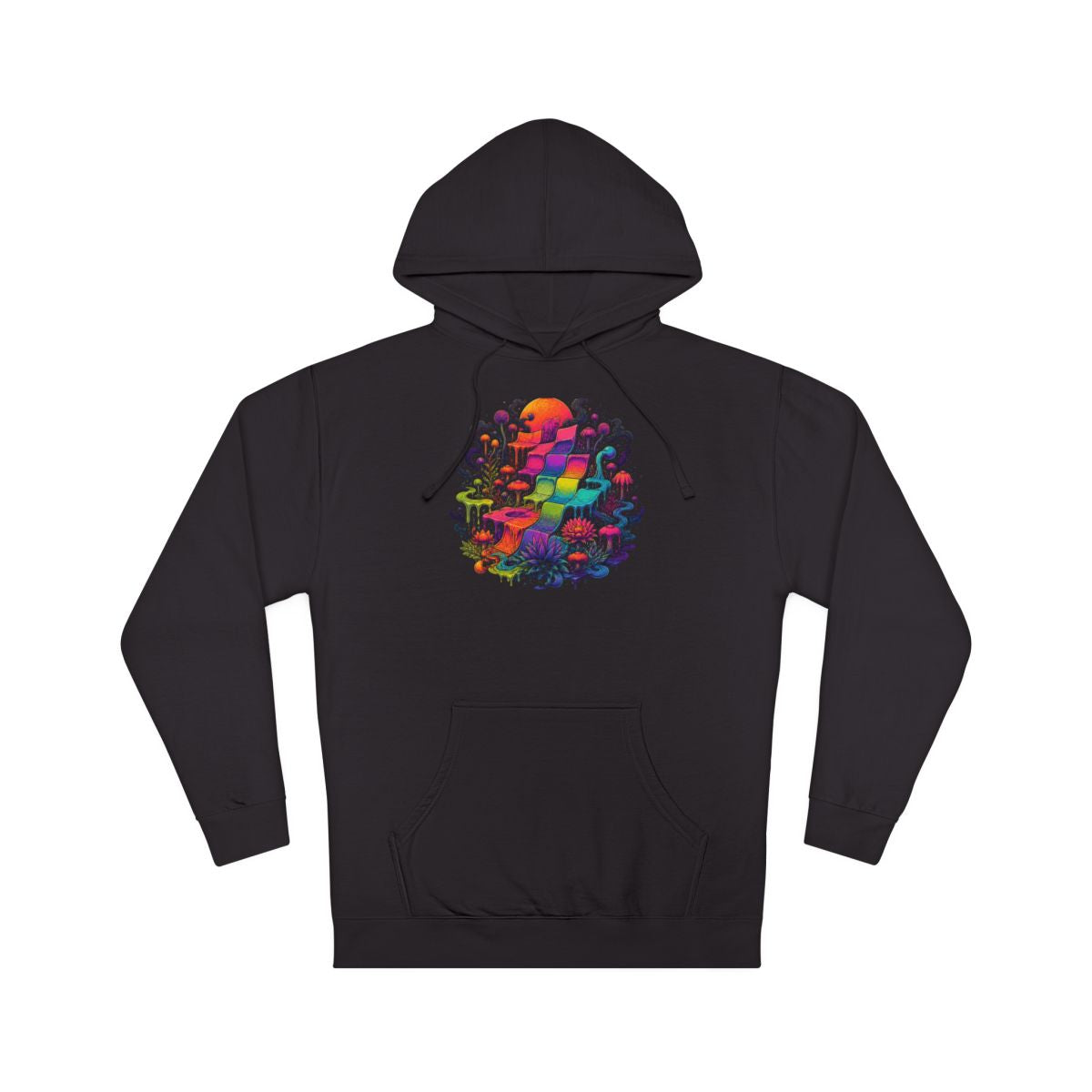 Melted Calendar Garden KOSVYRE hoodie product mockup, front view
