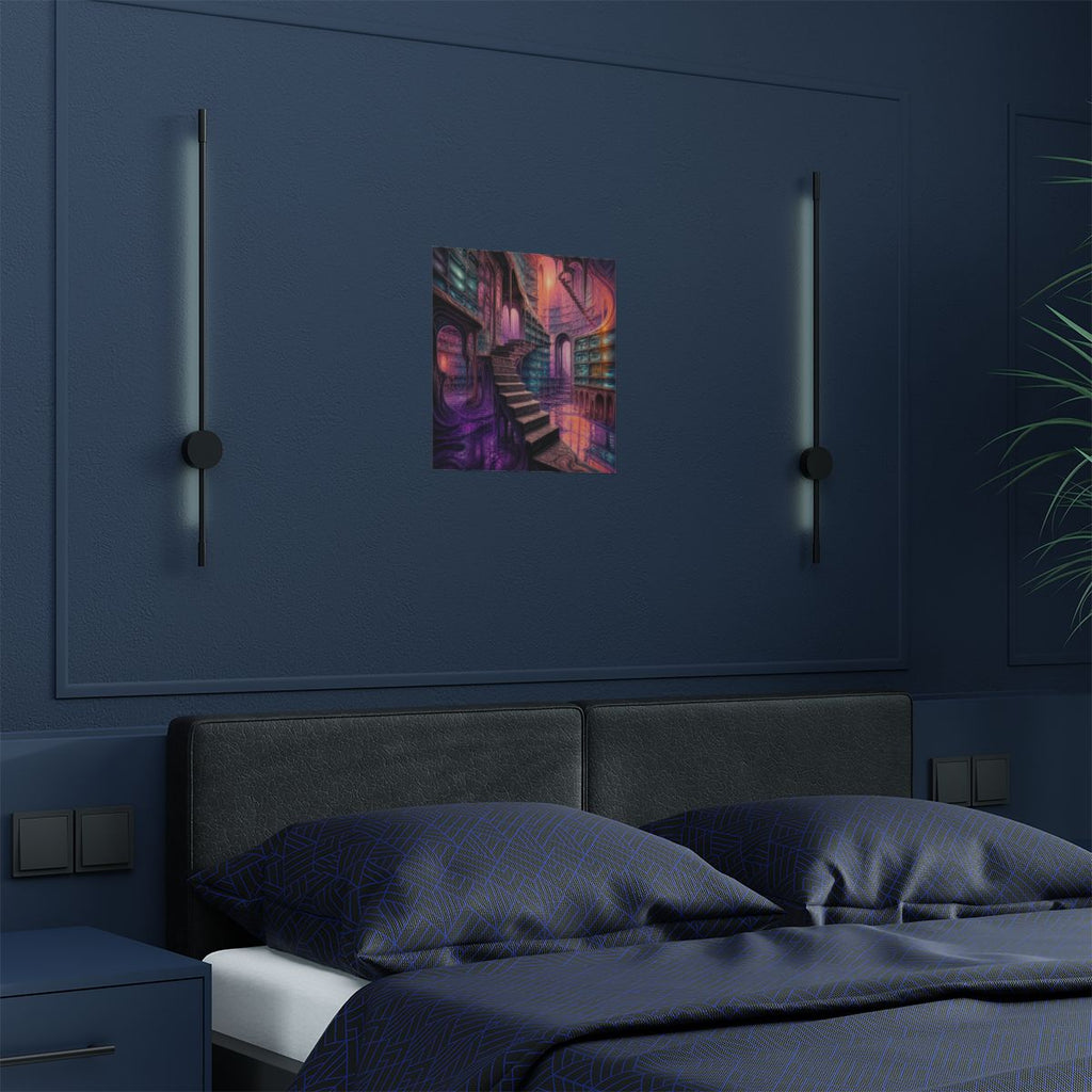 Melting Archive Stair KOSVYRE art print product mockup, detail view