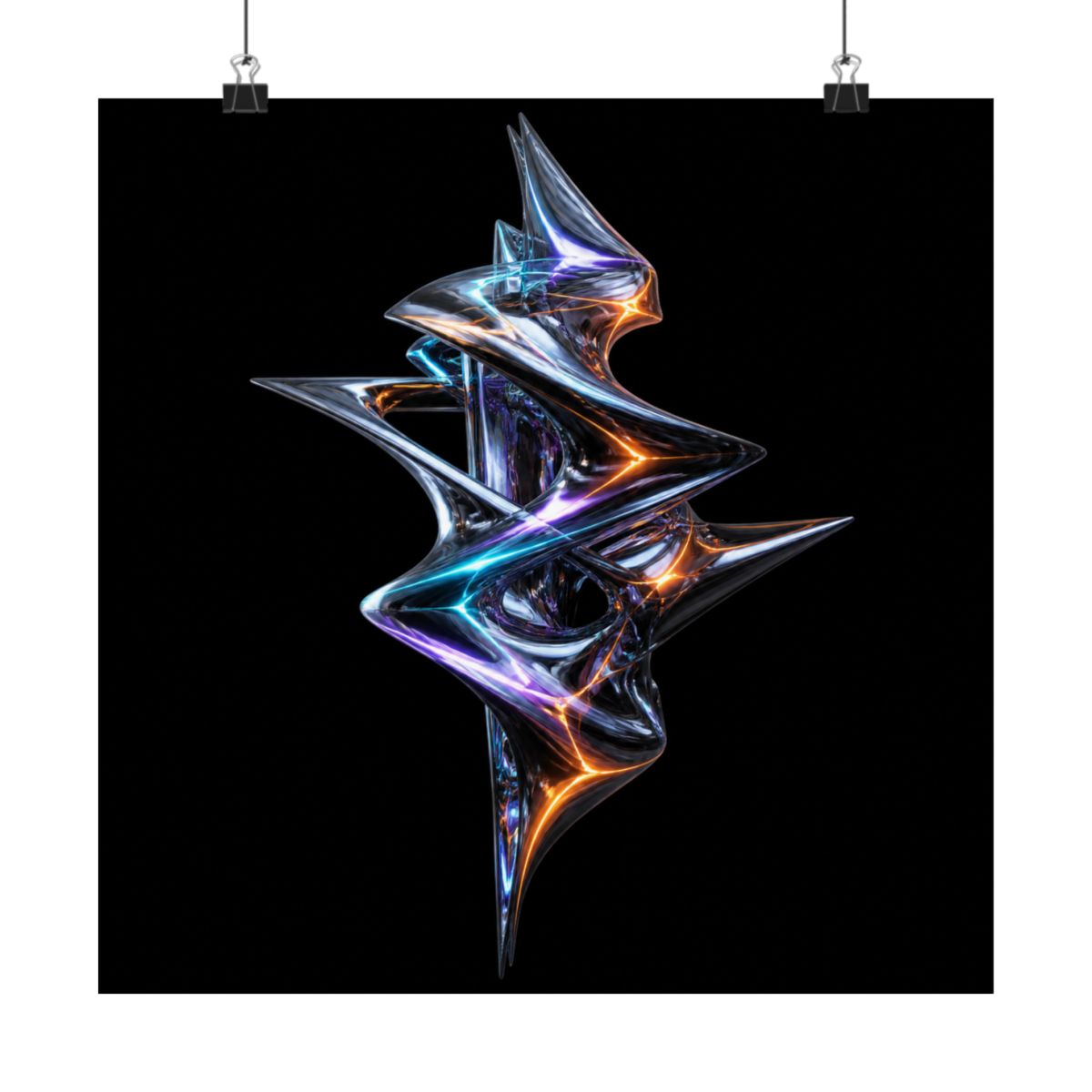 Mercurial Drift Spindle KOSVYRE art print product mockup, alternate front view