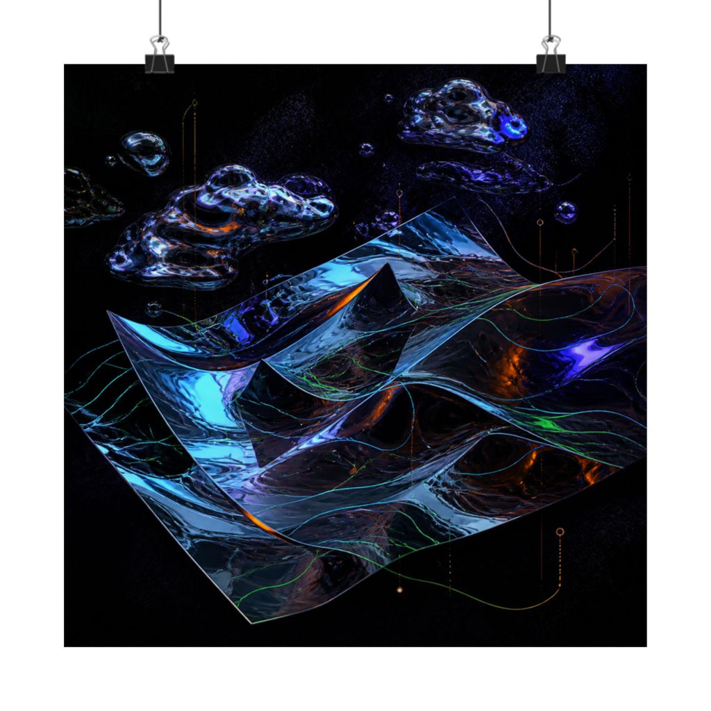 Mirror Weather KOSVYRE art print product mockup, alternate front view