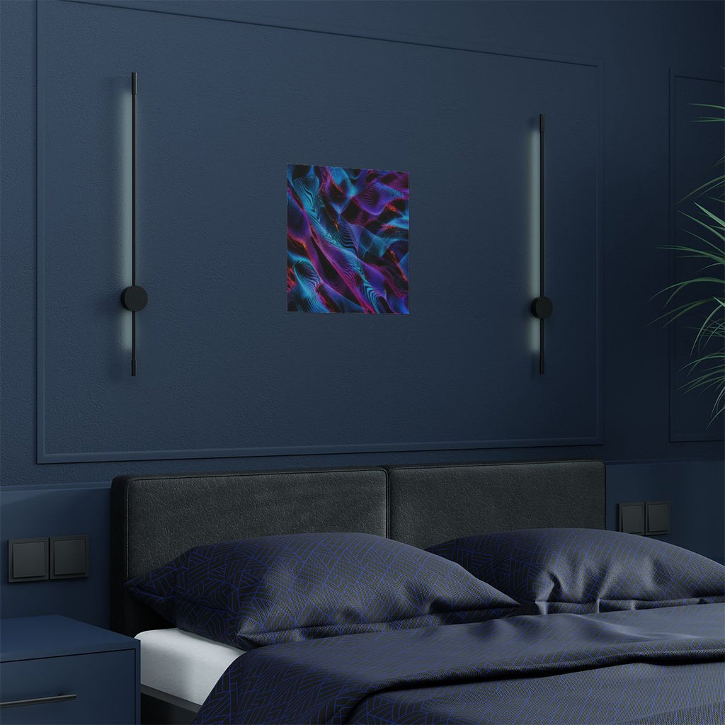 Moire Frost Relay KOSVYRE art print product mockup, detail view