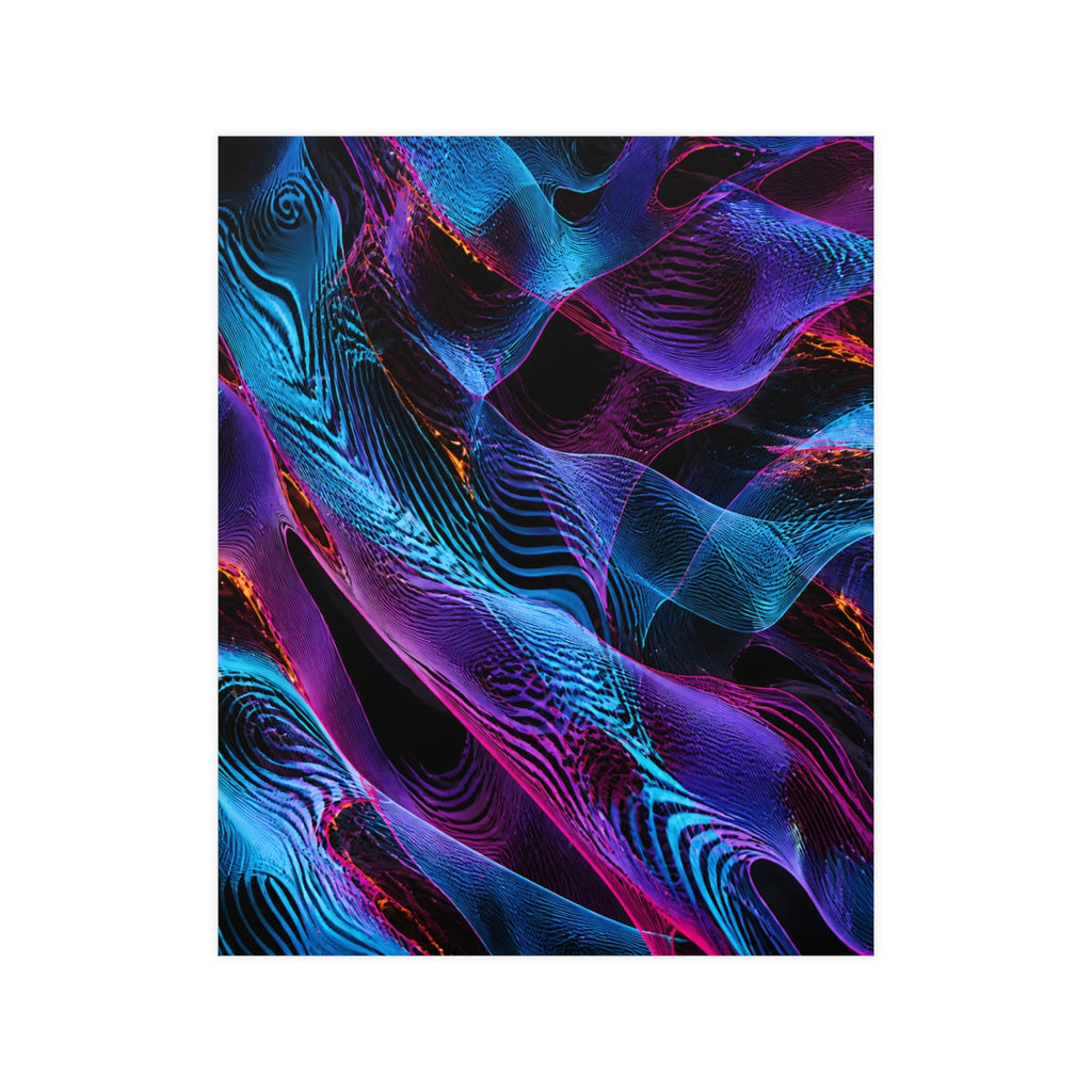 Moire Frost Relay KOSVYRE poster product mockup, front view