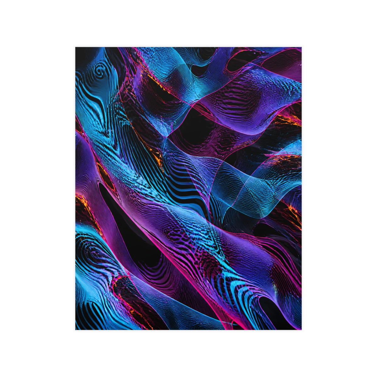 Moire Frost Relay KOSVYRE poster product mockup, front view